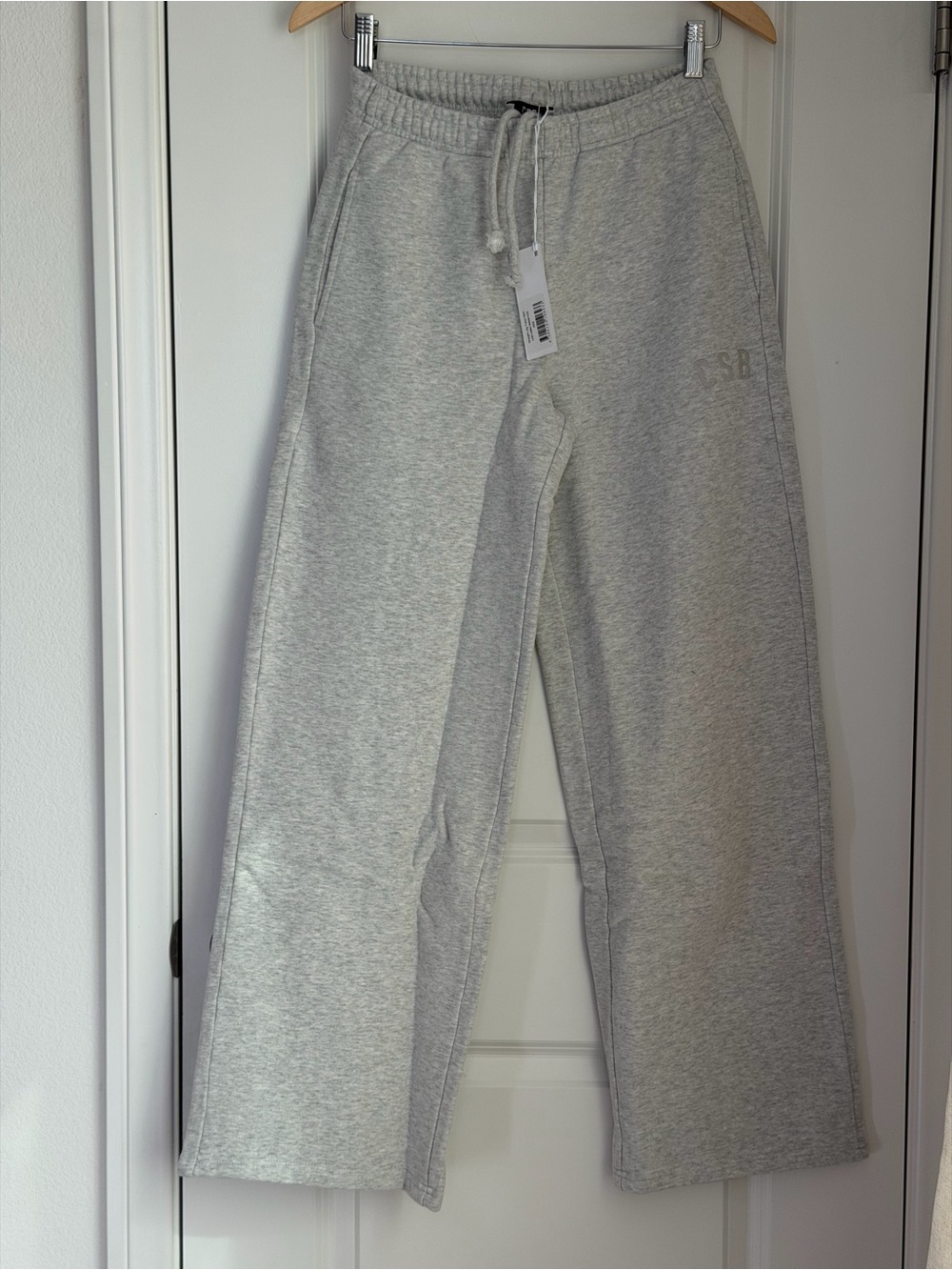 CSB Straight Leg Sweatpants in Snow Marle, Size XXS - Picture 5 of 9